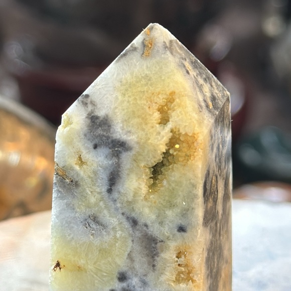 Sphalerite 4 Sided Crystal Point With Druzy! - Picture 6 of 6